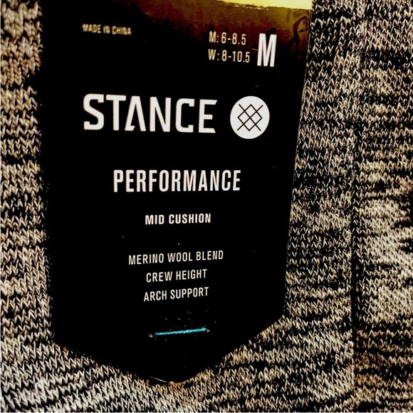 Stance Mid Wool Crew Performance Socks Men’s Medium 6-8.5 Black 2 Pair - New - Picture 7 of 9
